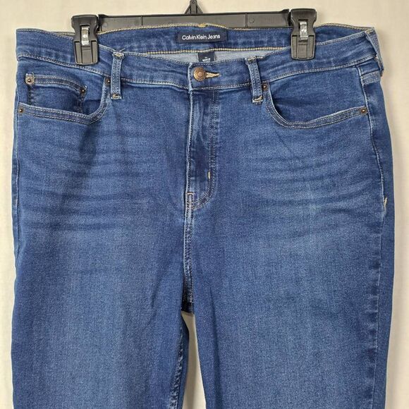 Calvin Klein High Rise Skinny Jeans Size 16 Blue - Picture 5 of 10